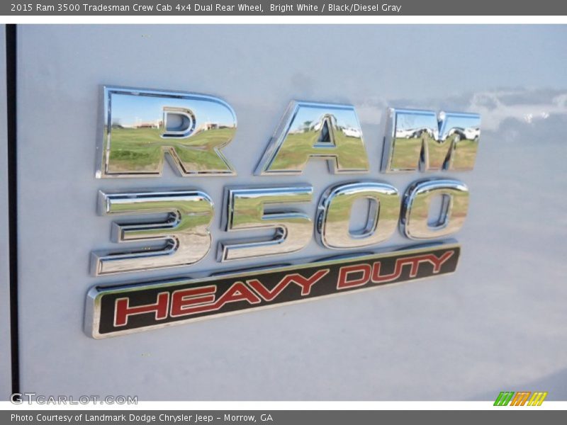 Bright White / Black/Diesel Gray 2015 Ram 3500 Tradesman Crew Cab 4x4 Dual Rear Wheel