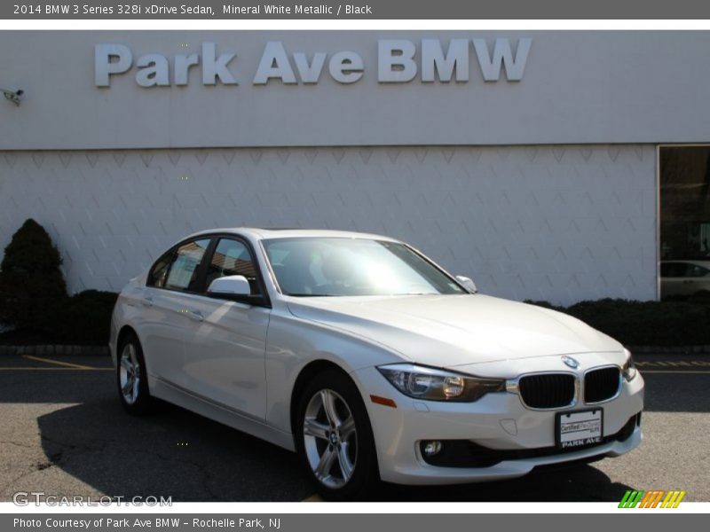 Mineral White Metallic / Black 2014 BMW 3 Series 328i xDrive Sedan
