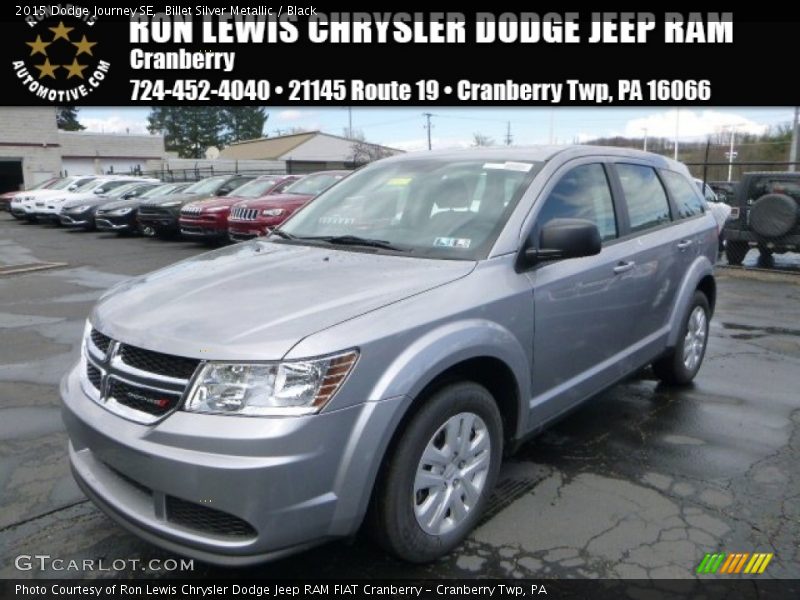 Billet Silver Metallic / Black 2015 Dodge Journey SE