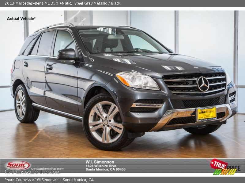 Steel Grey Metallic / Black 2013 Mercedes-Benz ML 350 4Matic