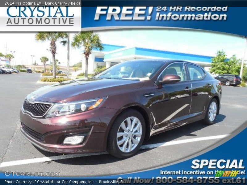 Dark Cherry / Beige 2014 Kia Optima EX