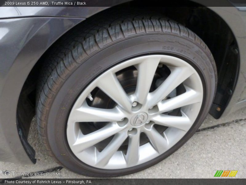 Truffle Mica / Black 2009 Lexus IS 250 AWD