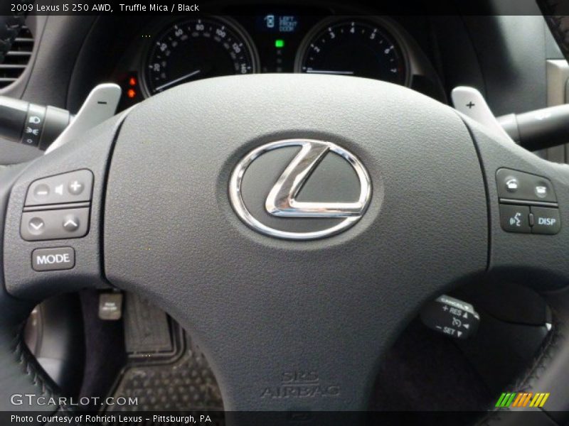 Truffle Mica / Black 2009 Lexus IS 250 AWD