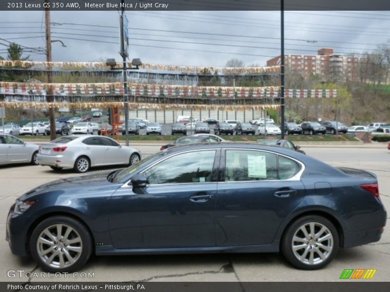 Meteor Blue Mica / Light Gray 2013 Lexus GS 350 AWD