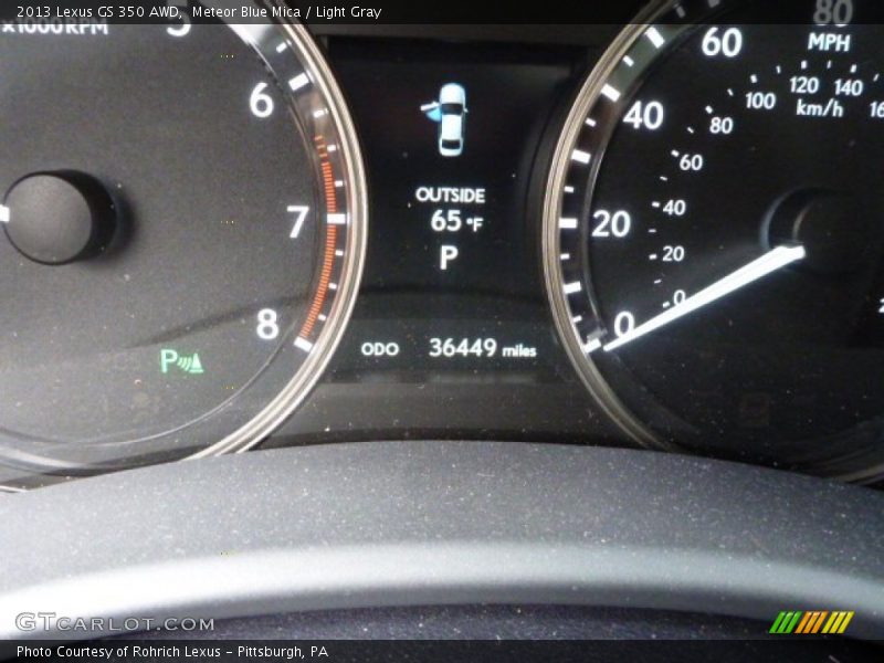 Meteor Blue Mica / Light Gray 2013 Lexus GS 350 AWD