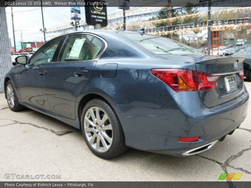Meteor Blue Mica / Light Gray 2013 Lexus GS 350 AWD