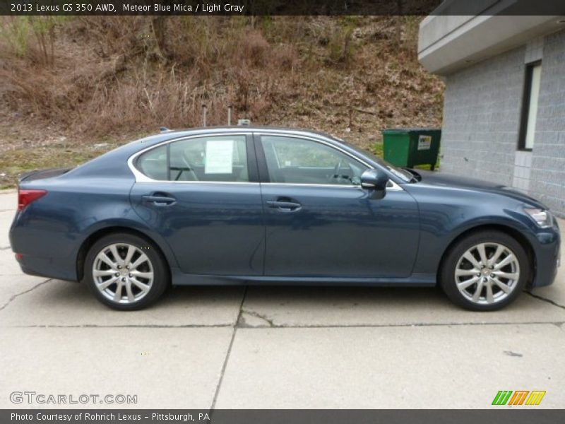 Meteor Blue Mica / Light Gray 2013 Lexus GS 350 AWD