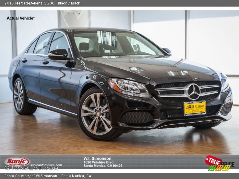 Black / Black 2015 Mercedes-Benz C 300
