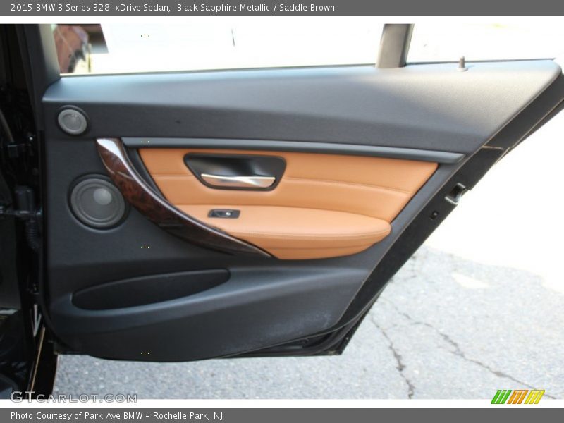 Black Sapphire Metallic / Saddle Brown 2015 BMW 3 Series 328i xDrive Sedan
