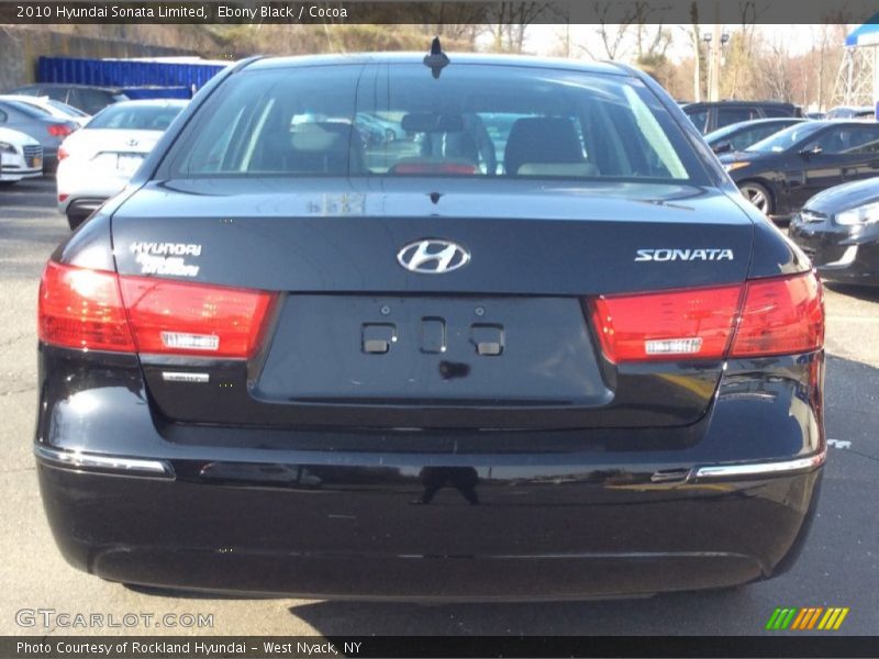 Ebony Black / Cocoa 2010 Hyundai Sonata Limited