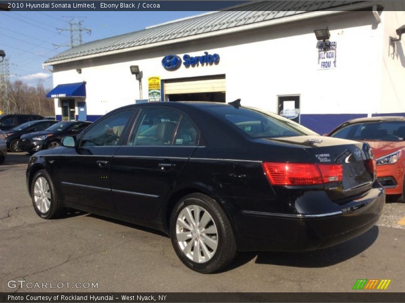 Ebony Black / Cocoa 2010 Hyundai Sonata Limited