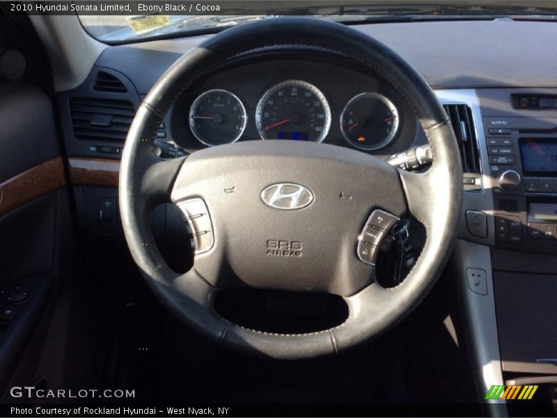 Ebony Black / Cocoa 2010 Hyundai Sonata Limited