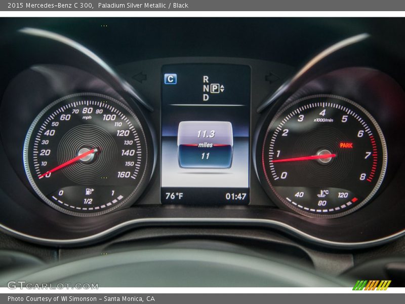 Paladium Silver Metallic / Black 2015 Mercedes-Benz C 300