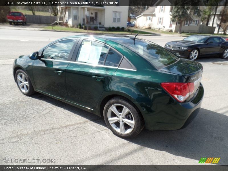 Rainforest Green Metallic / Jet Black/Brick 2014 Chevrolet Cruze LT