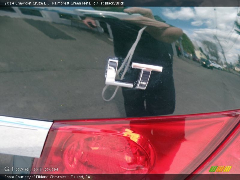 Rainforest Green Metallic / Jet Black/Brick 2014 Chevrolet Cruze LT