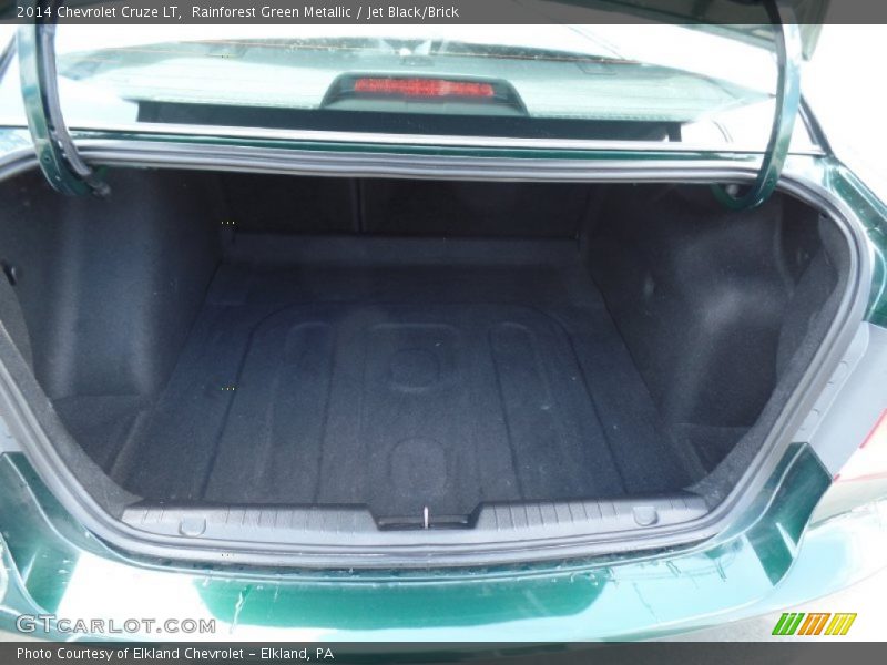 Rainforest Green Metallic / Jet Black/Brick 2014 Chevrolet Cruze LT