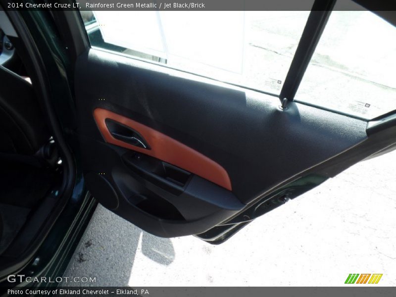 Rainforest Green Metallic / Jet Black/Brick 2014 Chevrolet Cruze LT