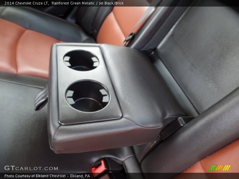 Rainforest Green Metallic / Jet Black/Brick 2014 Chevrolet Cruze LT