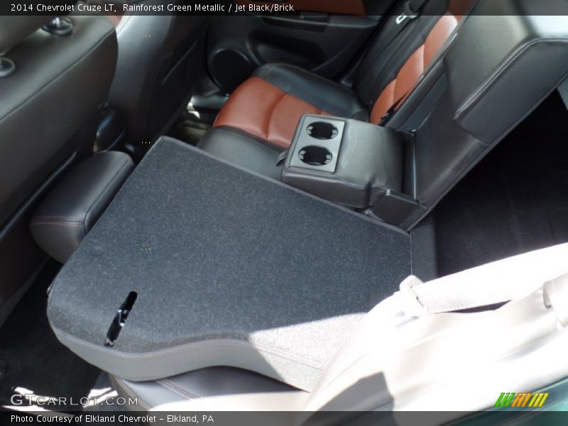 Rainforest Green Metallic / Jet Black/Brick 2014 Chevrolet Cruze LT