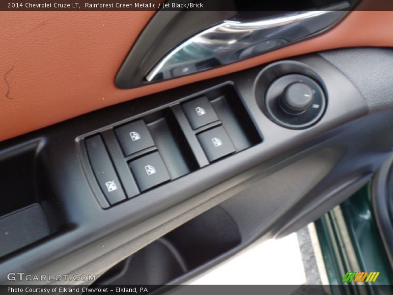 Rainforest Green Metallic / Jet Black/Brick 2014 Chevrolet Cruze LT