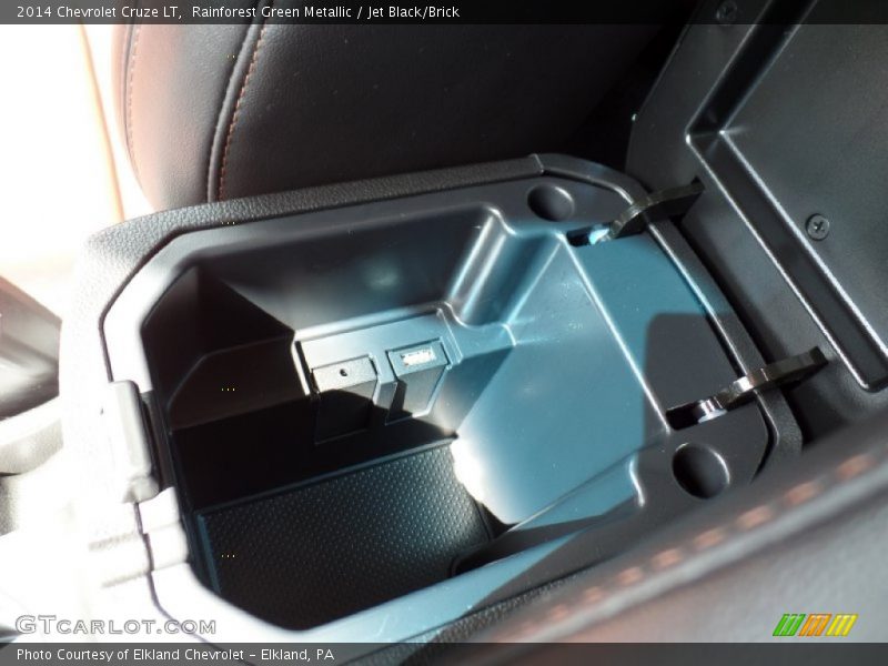 Rainforest Green Metallic / Jet Black/Brick 2014 Chevrolet Cruze LT