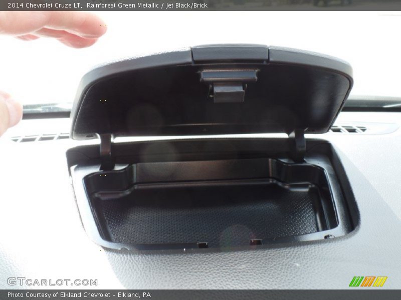 Rainforest Green Metallic / Jet Black/Brick 2014 Chevrolet Cruze LT