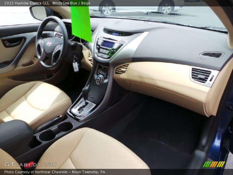 Windy Sea Blue / Beige 2013 Hyundai Elantra GLS