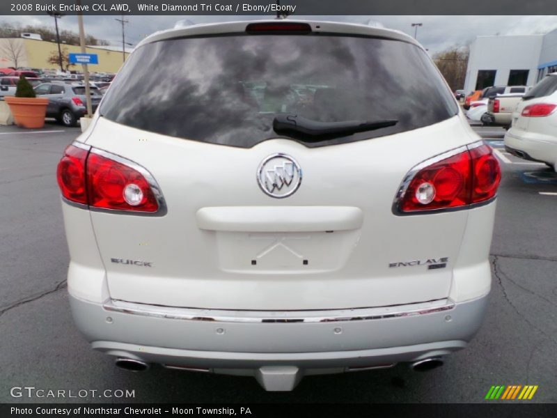 White Diamond Tri Coat / Ebony/Ebony 2008 Buick Enclave CXL AWD