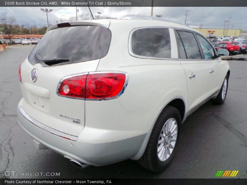 White Diamond Tri Coat / Ebony/Ebony 2008 Buick Enclave CXL AWD