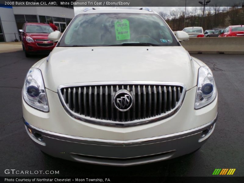 White Diamond Tri Coat / Ebony/Ebony 2008 Buick Enclave CXL AWD