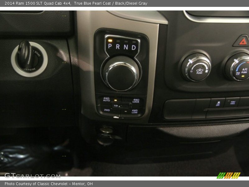True Blue Pearl Coat / Black/Diesel Gray 2014 Ram 1500 SLT Quad Cab 4x4