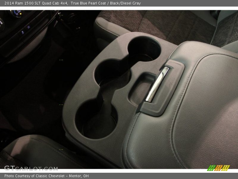 True Blue Pearl Coat / Black/Diesel Gray 2014 Ram 1500 SLT Quad Cab 4x4