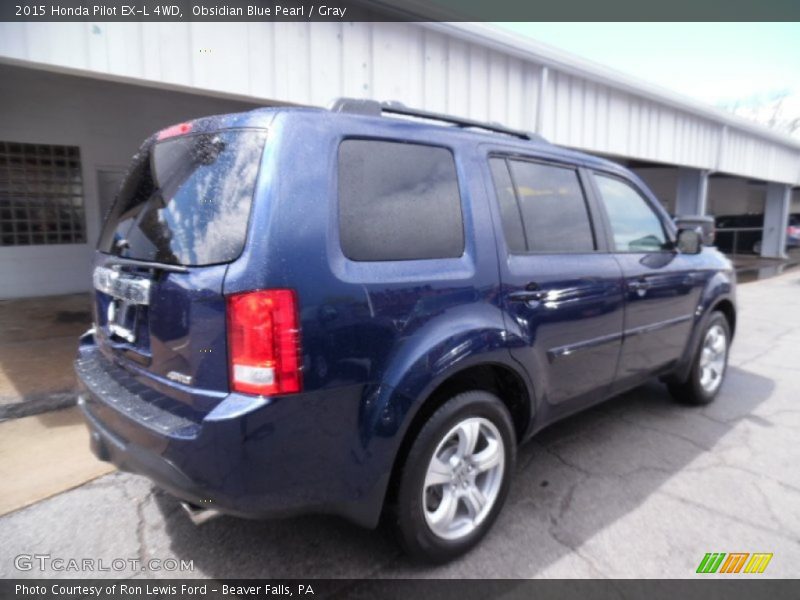 Obsidian Blue Pearl / Gray 2015 Honda Pilot EX-L 4WD