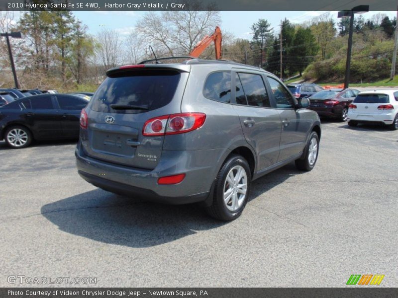 Harbor Gray Metallic / Gray 2010 Hyundai Santa Fe SE 4WD
