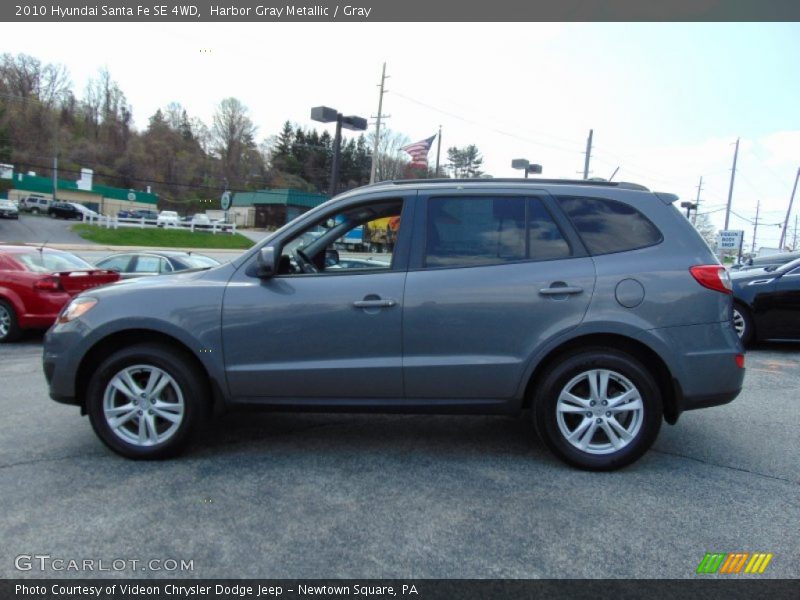 Harbor Gray Metallic / Gray 2010 Hyundai Santa Fe SE 4WD