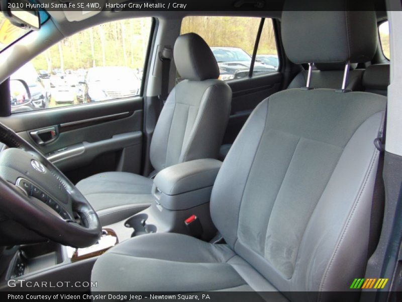 Harbor Gray Metallic / Gray 2010 Hyundai Santa Fe SE 4WD