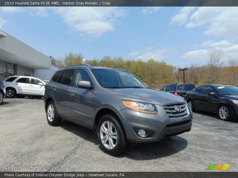 Harbor Gray Metallic / Gray 2010 Hyundai Santa Fe SE 4WD