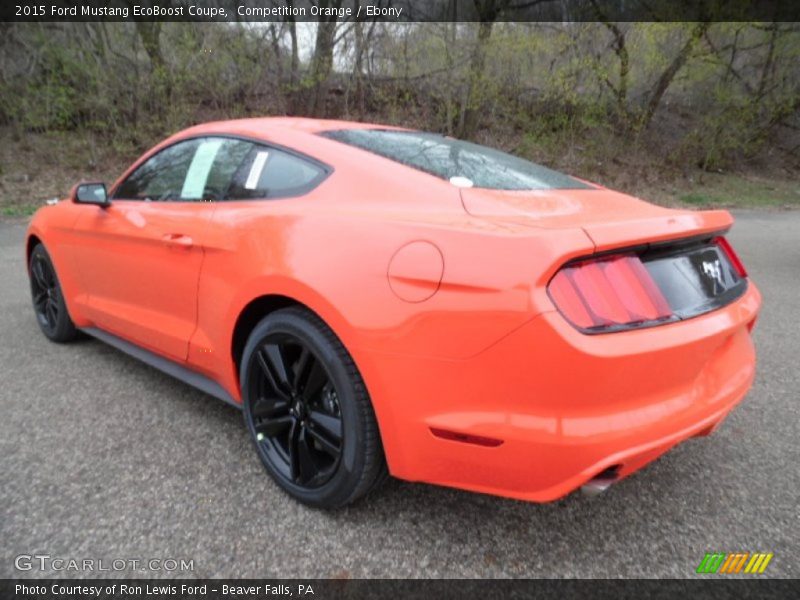 Competition Orange / Ebony 2015 Ford Mustang EcoBoost Coupe
