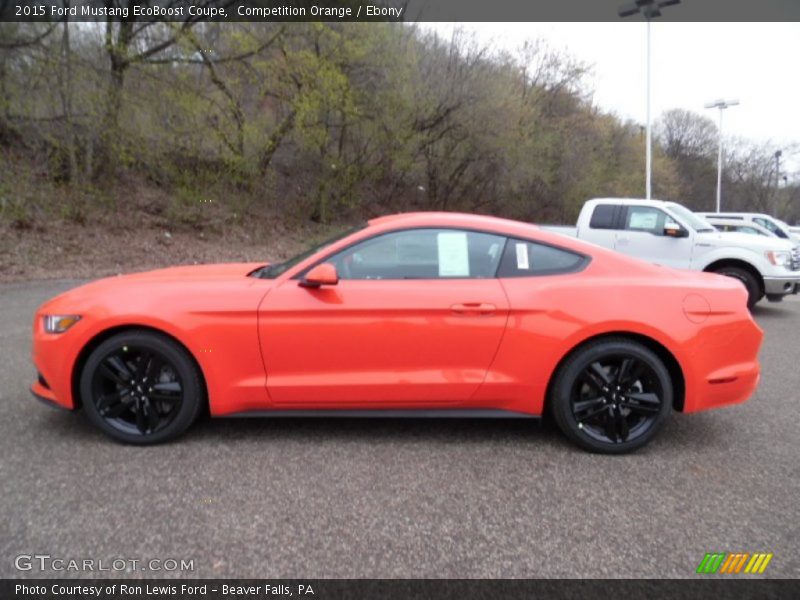 Competition Orange / Ebony 2015 Ford Mustang EcoBoost Coupe