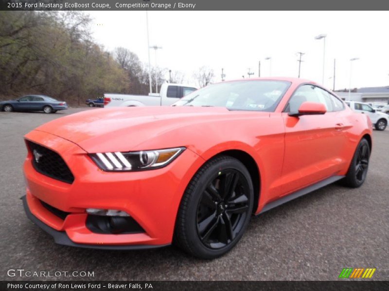 Competition Orange / Ebony 2015 Ford Mustang EcoBoost Coupe