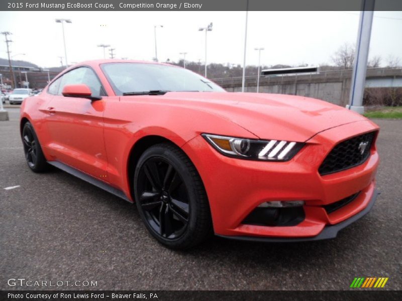 Competition Orange / Ebony 2015 Ford Mustang EcoBoost Coupe
