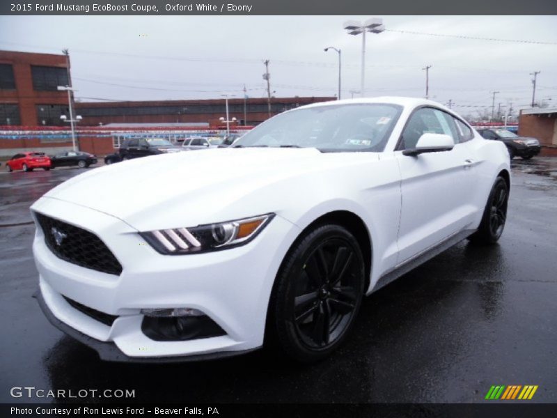 Oxford White / Ebony 2015 Ford Mustang EcoBoost Coupe