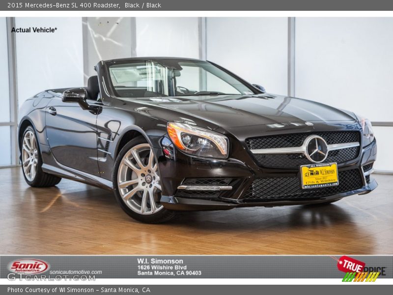 Black / Black 2015 Mercedes-Benz SL 400 Roadster
