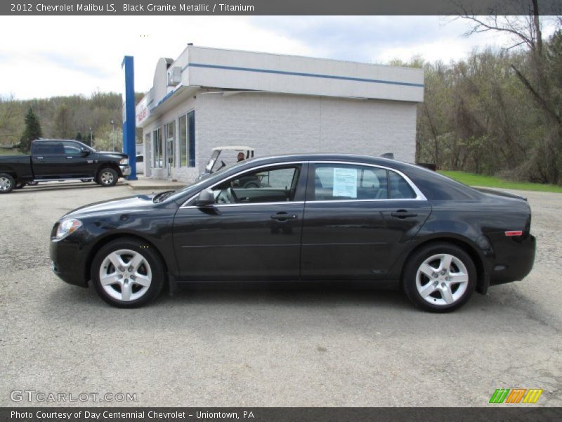 Black Granite Metallic / Titanium 2012 Chevrolet Malibu LS