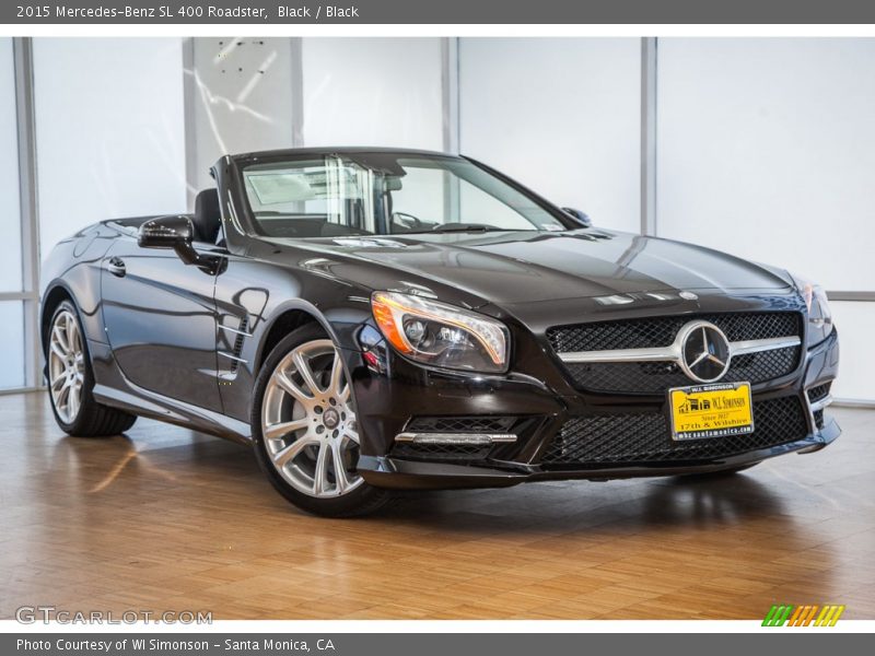 Black / Black 2015 Mercedes-Benz SL 400 Roadster