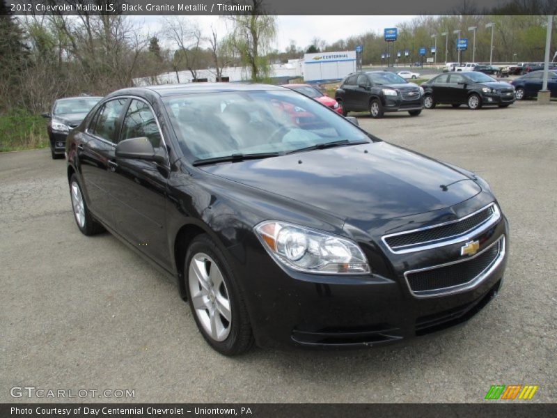 Black Granite Metallic / Titanium 2012 Chevrolet Malibu LS