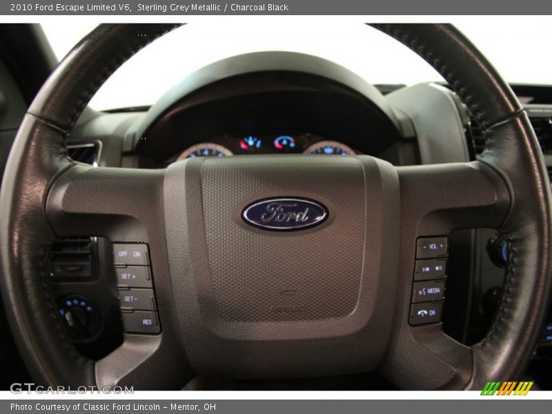 Sterling Grey Metallic / Charcoal Black 2010 Ford Escape Limited V6