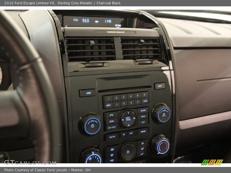 Sterling Grey Metallic / Charcoal Black 2010 Ford Escape Limited V6