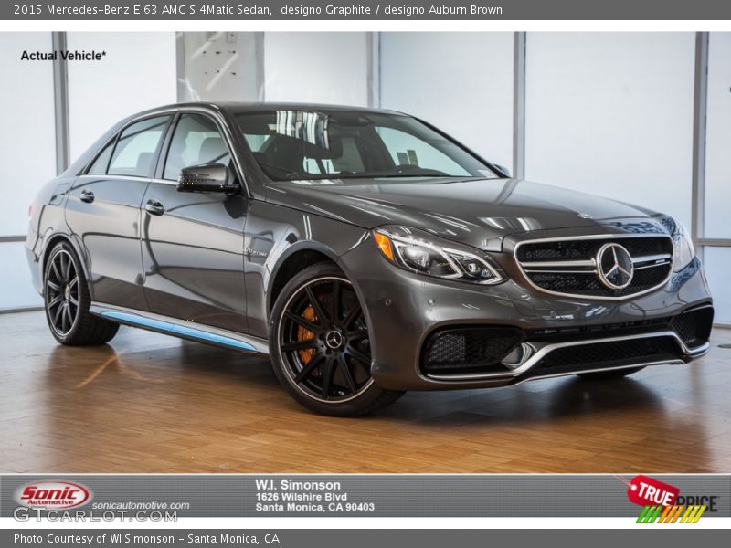 designo Graphite / designo Auburn Brown 2015 Mercedes-Benz E 63 AMG S 4Matic Sedan