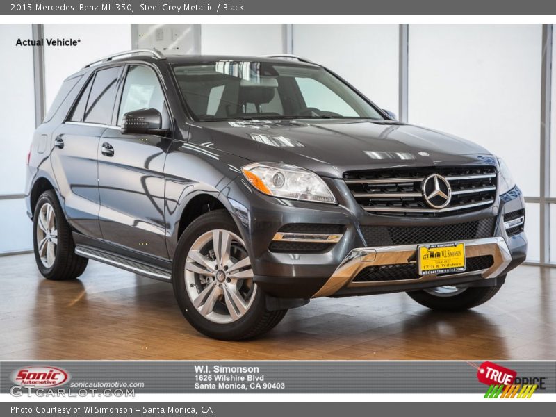 Steel Grey Metallic / Black 2015 Mercedes-Benz ML 350